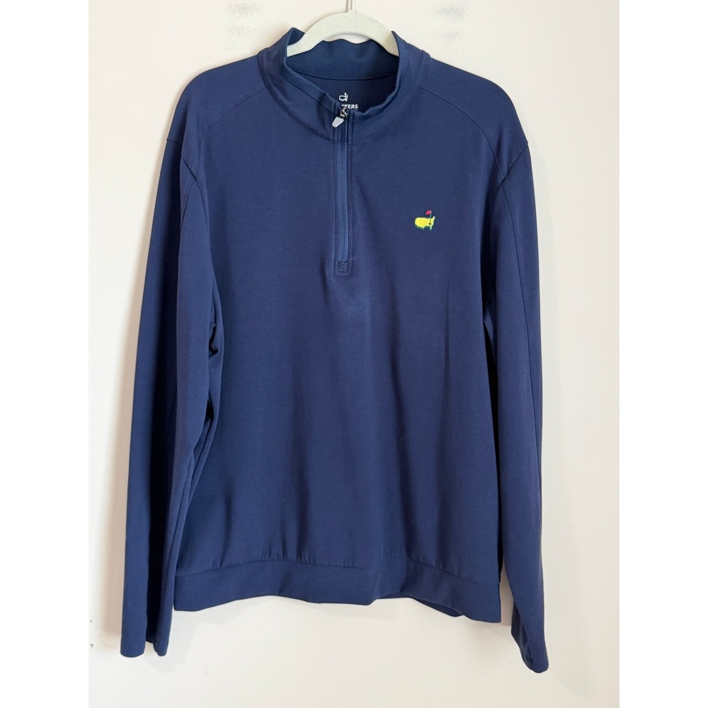 Masters Tech Quarter Zip Pullover Mens L Navy Augusta National Masters Golf